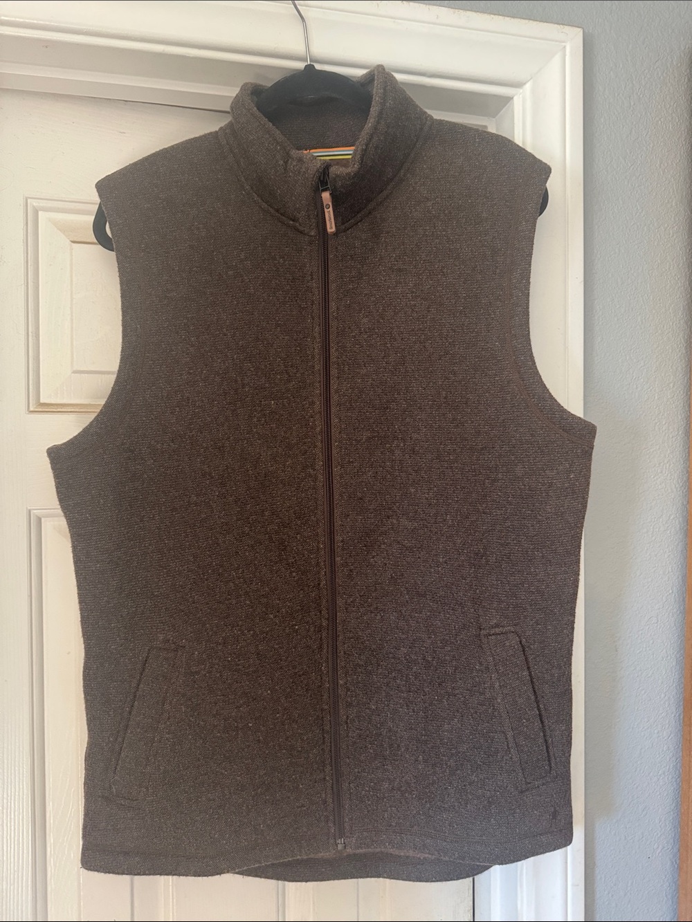 Smartwool Brown Zip-Front Wool Vest